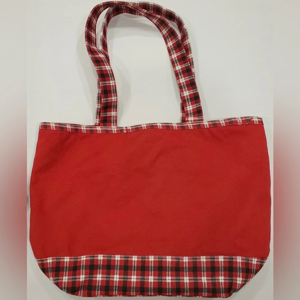 Disney Parks Disneyland “Merry & Bright” Mickey Mouse Large Tote Bag, EUC. - Picture 2 of 3